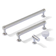 Knurled Polished Chrome "Transitional" Cabinet Knobs and Drawer Pulls - Forge Hardware Studio