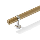 Knurled T-Bar "Contemporary" Polished Chrome and Champagne Bronze Knobs and Pulls - Forge Hardware Studio