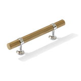 Knurled T-Bar "Contemporary" Polished Chrome and Champagne Bronze Knobs and Pulls - Forge Hardware Studio