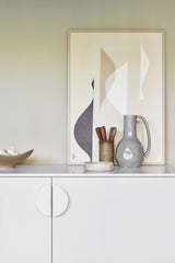 Semi-Circle "Horizon" White Drawer Pulls - Forge Hardware Studio