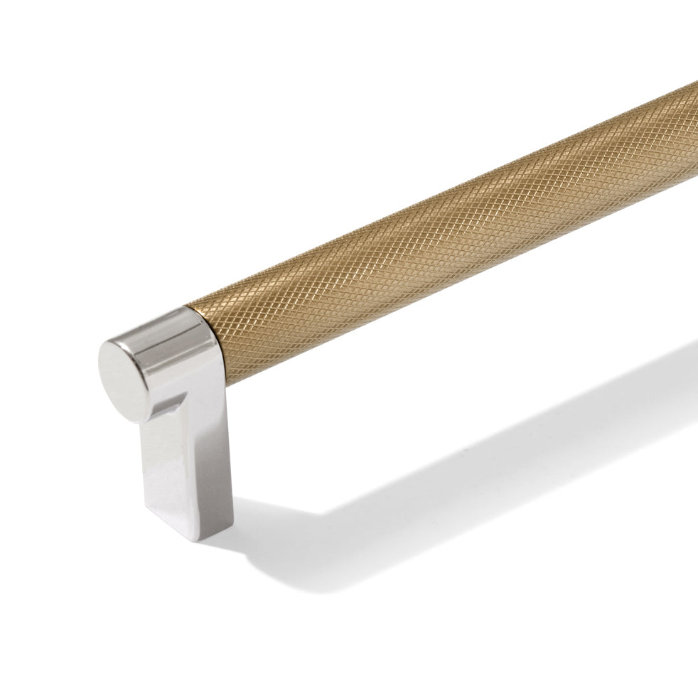 Knurled Polished Chrome and Champagne Bronze Knobs and Pulls - Forge Hardware Studio