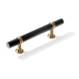 Knurled T-Bar "Contemporary" Champagne Bronze and Matte Black Knobs and Pulls - Forge Hardware Studio