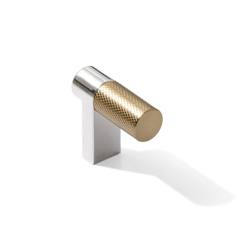 Knurled Polished Chrome and Champagne Bronze Knobs and Pulls - Forge Hardware Studio
