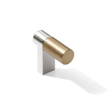 Knurled Polished Chrome and Champagne Bronze Knobs and Pulls - Forge Hardware Studio