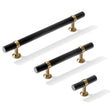 Knurled T-Bar "Contemporary" Champagne Bronze and Matte Black Knobs and Pulls - Forge Hardware Studio