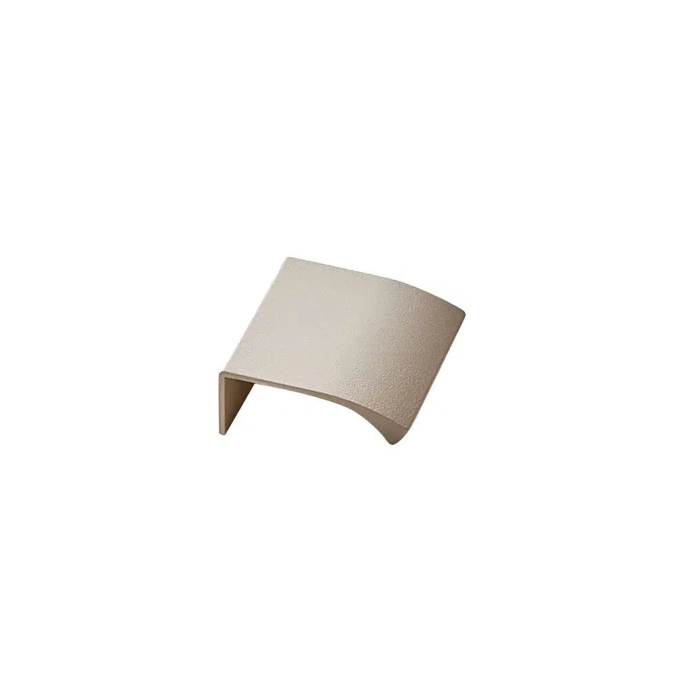 Beige Textured "Edge Straight" Tab Drawer Pulls - Forge Hardware Studio