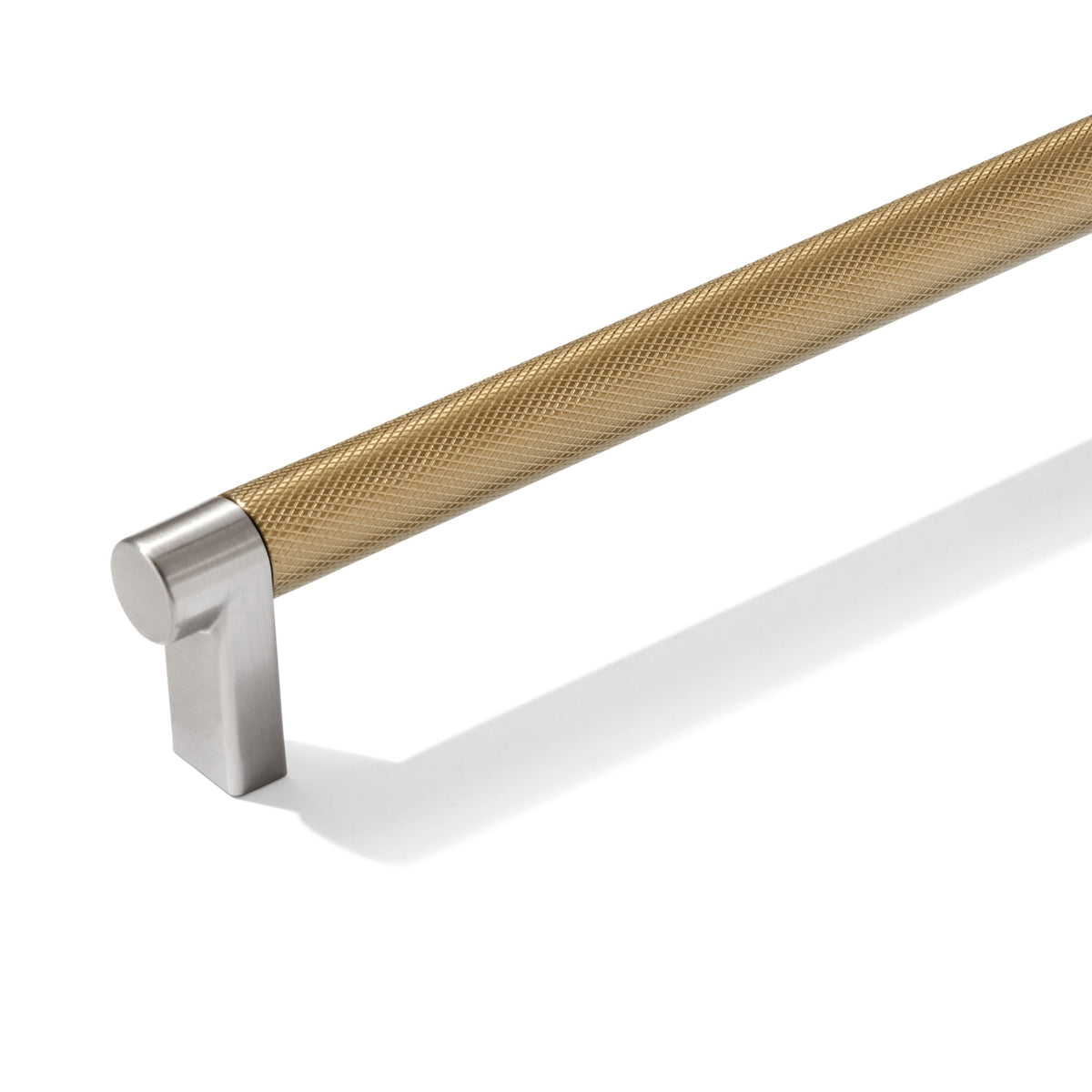 Knurled Brushed Nickel and Champagne Bronze Knobs and Pulls - Forge Hardware Studio
