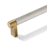 Knurled Champagne Bronze and Polished Chrome Knobs and Pulls - Forge Hardware Studio