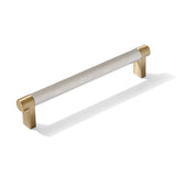 Knurled Champagne Bronze and Polished Chrome Knobs and Pulls - Forge Hardware Studio