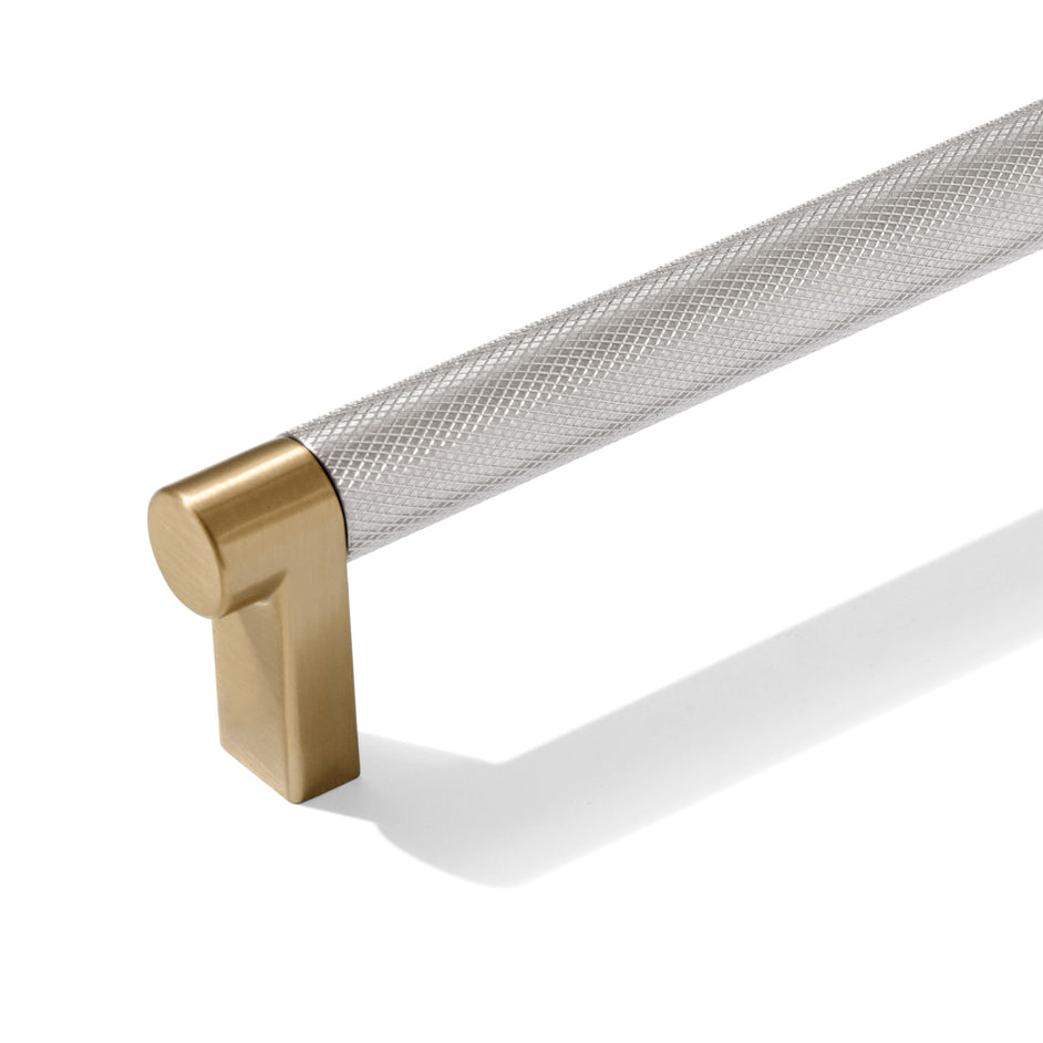 Knurled Champagne Bronze and Satin Nickel Knobs and Pulls - Forge Hardware Studio