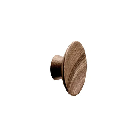 Round Wood "Olympia" Lacquered Walnut Cabinet Knob - Forge Hardware Studio
