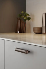 Dark Bronze "Lucente" Tubular Drawer Pulls - Euro • Knobs