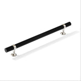Smooth T-Bar "Contemporary" Polished Nickel and Matte Black Knobs and Pulls - Forge Hardware Studio