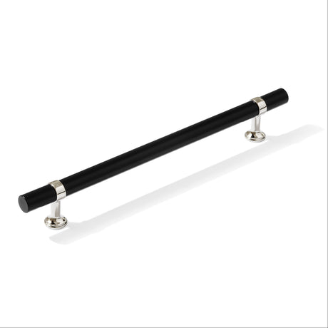 Smooth T-Bar "Contemporary" Polished Nickel and Matte Black Knobs and Pulls - Forge Hardware Studio