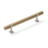 Smooth T-Bar "Contemporary" Polished Nickel and Champagne Bronze Knobs and Pulls - Forge Hardware Studio