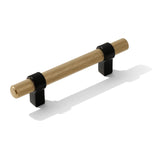 Knurled "Prelude" Champagne Bronze and Matte Black Knobs and Pulls - Forge Hardware Studio