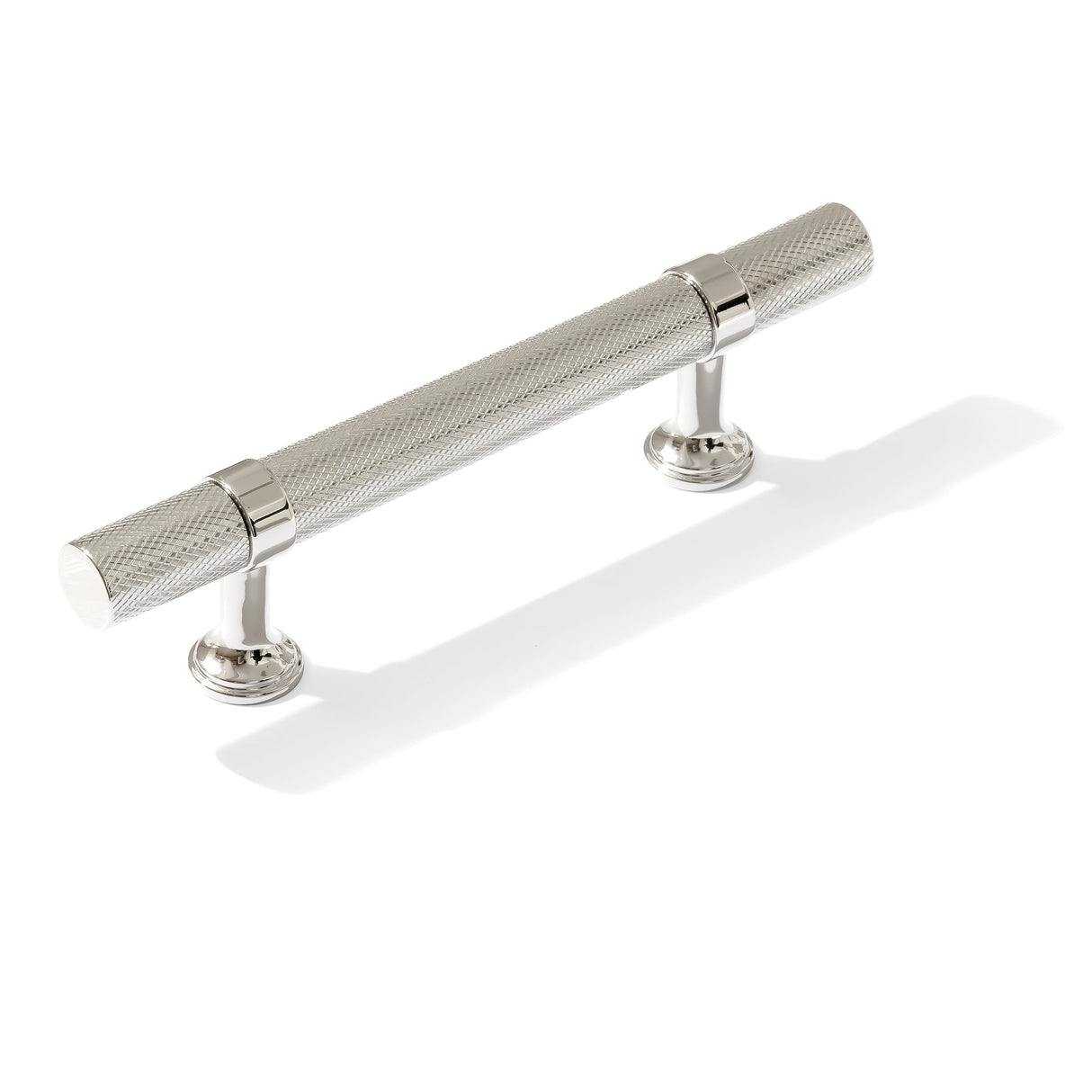 Knurled T-Bar "Contemporary" Polished Nickel Knobs and Pulls - Forge Hardware Studio
