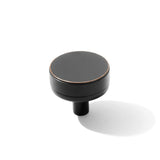 Knurled Oil Rubbed Bronze "Transitional" Cabinet Knobs and Drawer Pulls - Forge Hardware Studio