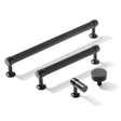 Knurled Oil Rubbed Bronze "Transitional" Cabinet Knobs and Drawer Pulls - Forge Hardware Studio