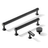Knurled Oil Rubbed Bronze "Transitional" Cabinet Knobs and Drawer Pulls - Forge Hardware Studio