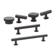 T-Bar Oil Rubbed Bronze "Geo" Cabinet Knob and Drawer Pulls - Forge Hardware Studio