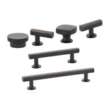 T-Bar Oil Rubbed Bronze "Geo" Cabinet Knob and Drawer Pulls - Forge Hardware Studio