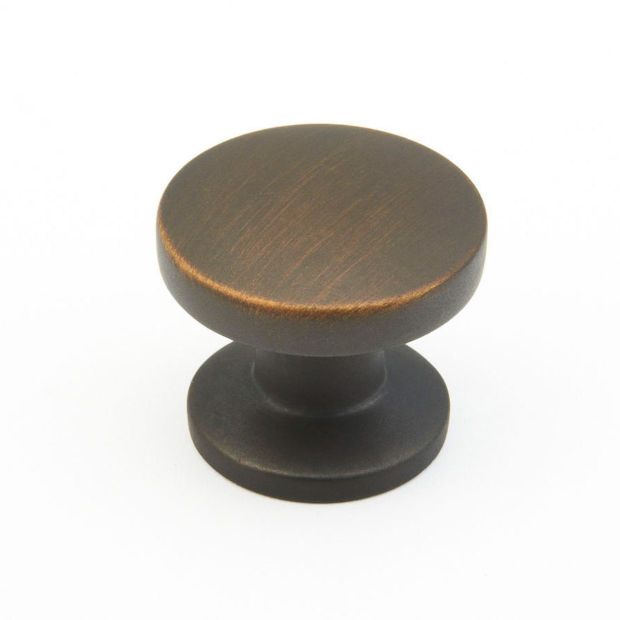 Bronze cabinet knob on a white background