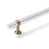 Smooth T-Bar "Contemporary" Champagne Bronze and Polished Chrome Knobs and Pulls - Forge Hardware Studio