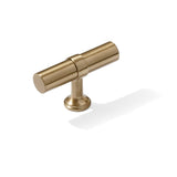 Smooth T-Bar "Contemporary" Champagne Bronze Knobs and Pulls - Forge Hardware Studio
