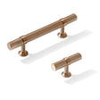 Knurled T-Bar "Contemporary" Bronze Copper Knobs and Pulls - Forge Hardware Studio