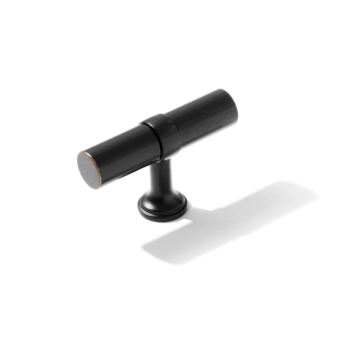 Smooth T-Bar "Contemporary" Oil Rubbed Bronze Knobs and Pulls - Forge Hardware Studio