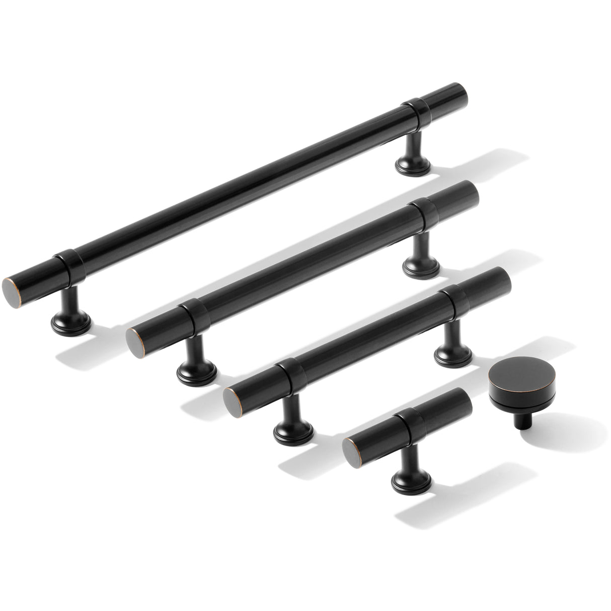 Smooth T-Bar "Contemporary" Oil Rubbed Bronze Knobs and Pulls - Forge Hardware Studio