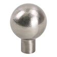 Round Brushed Nickel "Bulb" Ball Cabinet Knob - Forge Hardware Studio