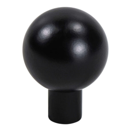 Round Matte Black "Bulb" Round Cabinet Knob - Forge Hardware Studio