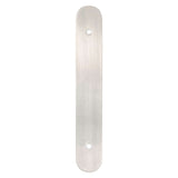 Brushed Nickel Rounded Drawer Pull Backplates - Forge Hardware Studio