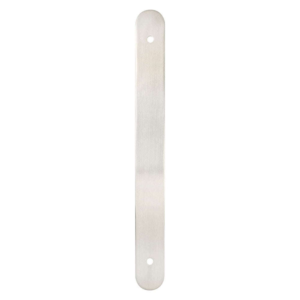 Brushed Nickel Rounded Drawer Pull Backplates - Forge Hardware Studio