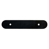 Matte Black Rounded Drawer Pull Backplates - Forge Hardware Studio