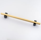 Lew's Two Tone Series Knobs and Handles Black and Brass - Forge Hardware Studio