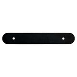 Matte Black Rounded Drawer Pull Backplates - Forge Hardware Studio