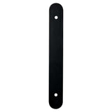 Matte Black Rounded Drawer Pull Backplates - Forge Hardware Studio