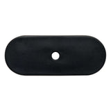 Matte Black Rounded Drawer Pull Backplates - Forge Hardware Studio