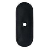 Matte Black Rounded Drawer Pull Backplates - Forge Hardware Studio