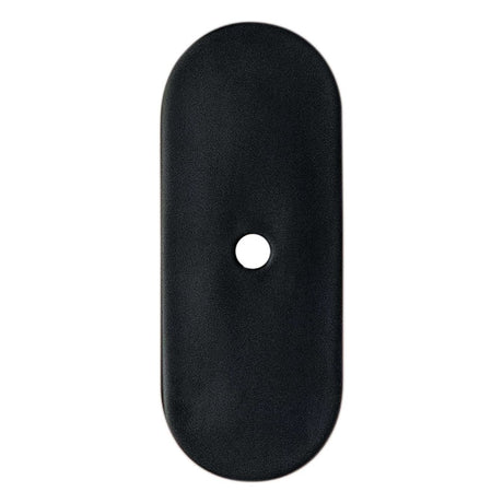 Matte Black Rounded Drawer Pull Backplates - Forge Hardware Studio