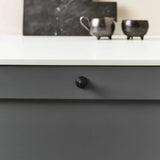 Matte Black "Motion" Knob and Drawer Pull - Forge Hardware Studio