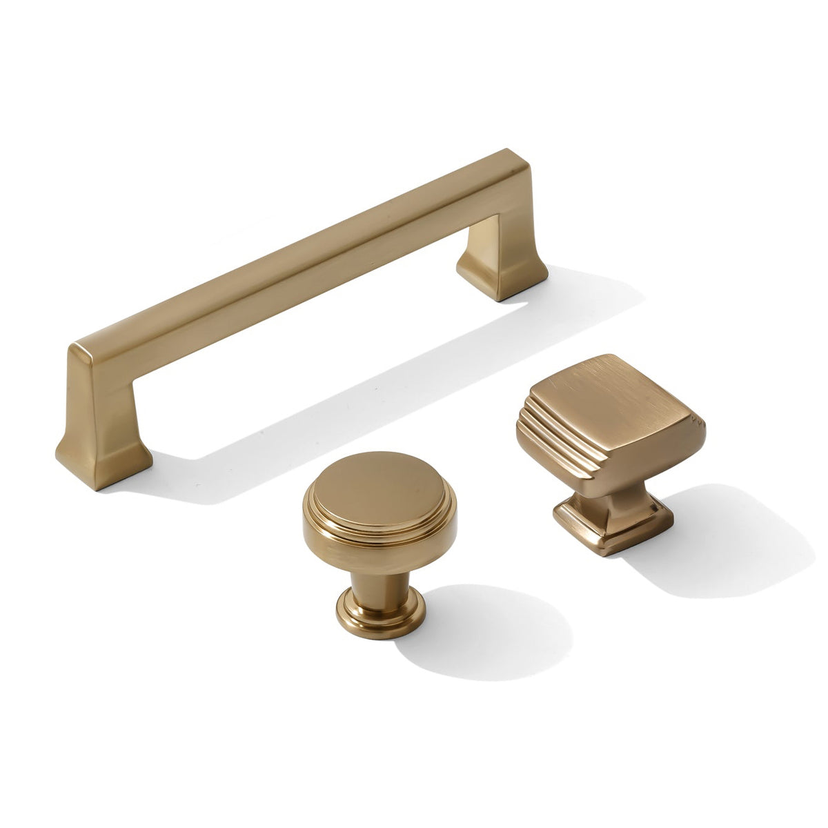 Champagne Bronze "Deco" Cabinet Knobs and Drawer Pulls - Forge Hardware Studio