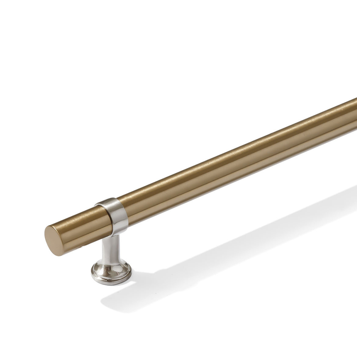 Satin Nickel and Champagne Bronze Smooth "Contemporary" Glass Shower Door Handles - Forge Hardware Studio