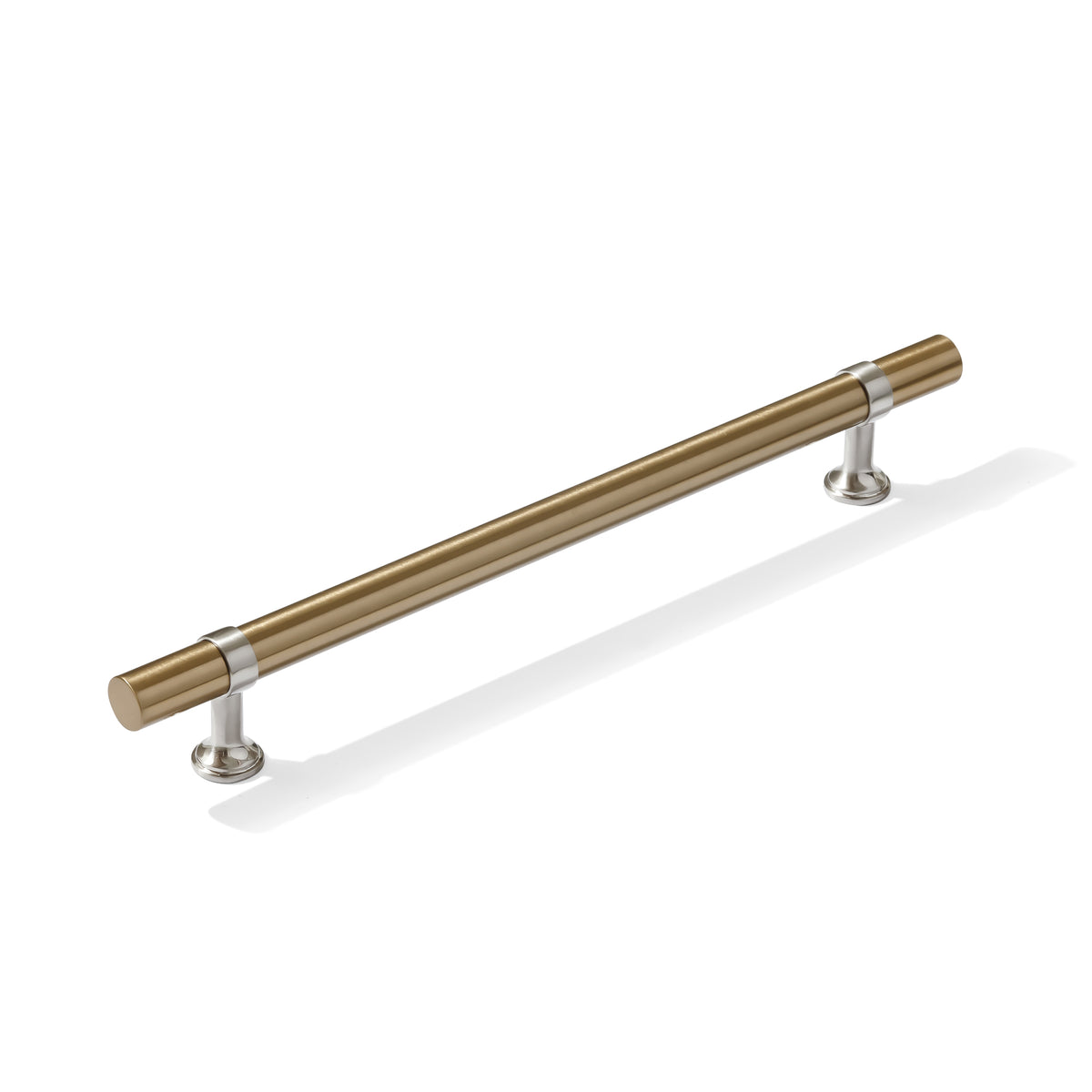 Smooth T-Bar "Contemporary" Satin Nickel and Champagne Bronze Knobs and Pulls - Forge Hardware Studio