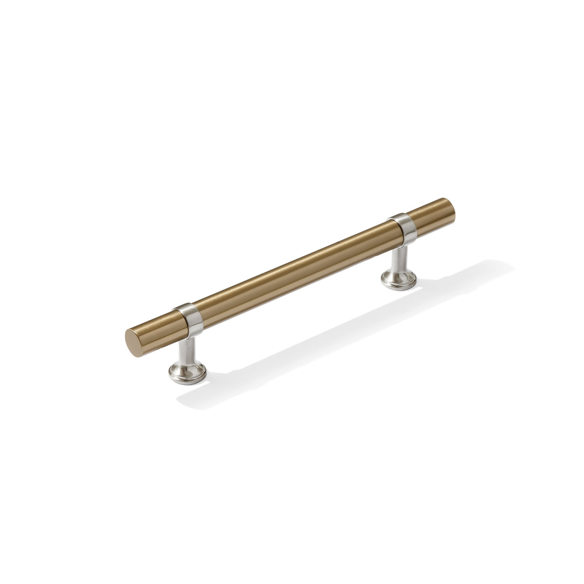 Smooth T-Bar "Contemporary" Satin Nickel and Champagne Bronze Knobs and Pulls - Forge Hardware Studio