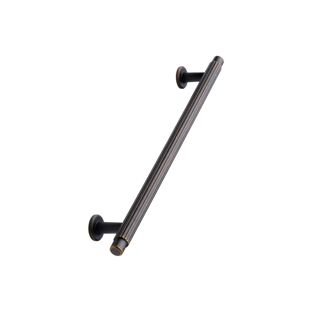 Dark Rubbed Bronze "Villa" Fluted Cabinet Knobs and Pulls - Forge Hardware Studio