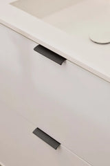 Anthracite Textured "Edge Straight" Tab Drawer Pulls - Forge Hardware Studio